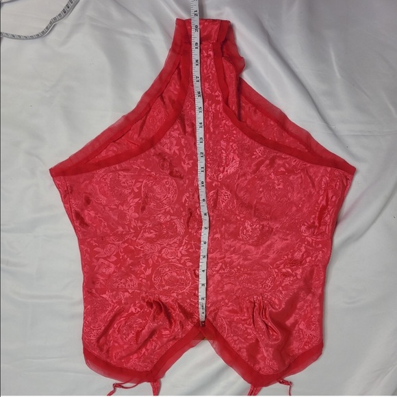 VINTAGE 90s Victorias Secret satin polyester bodysuit L - Picture 7 of 9